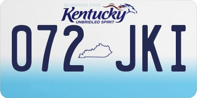 KY license plate 072JKI