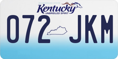 KY license plate 072JKM