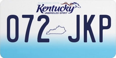 KY license plate 072JKP