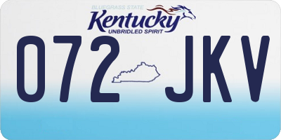 KY license plate 072JKV