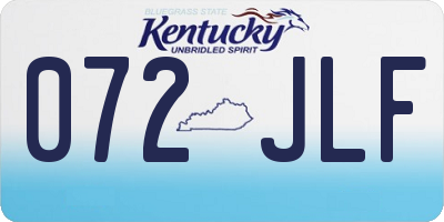 KY license plate 072JLF