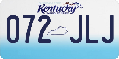 KY license plate 072JLJ
