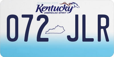 KY license plate 072JLR