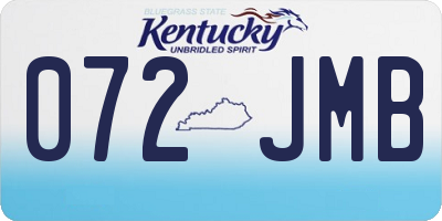 KY license plate 072JMB