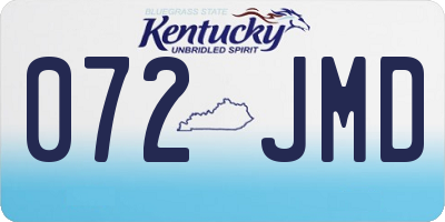 KY license plate 072JMD