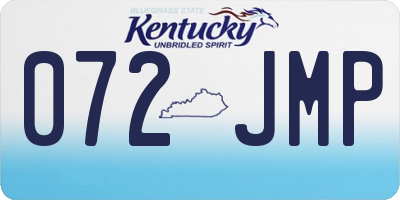KY license plate 072JMP