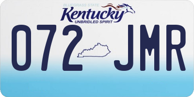 KY license plate 072JMR