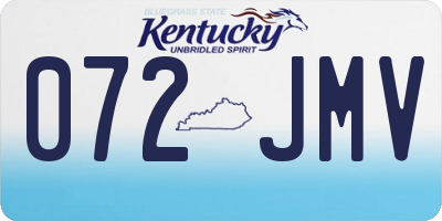 KY license plate 072JMV