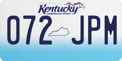 KY license plate 072JPM