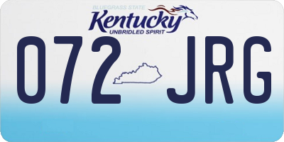 KY license plate 072JRG