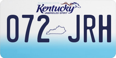 KY license plate 072JRH