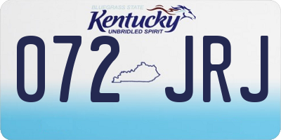 KY license plate 072JRJ