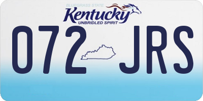 KY license plate 072JRS