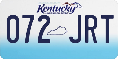 KY license plate 072JRT