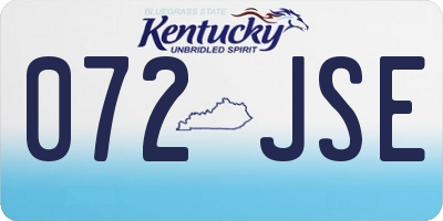KY license plate 072JSE
