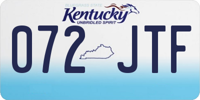 KY license plate 072JTF