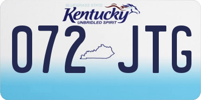 KY license plate 072JTG