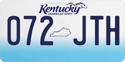 KY license plate 072JTH