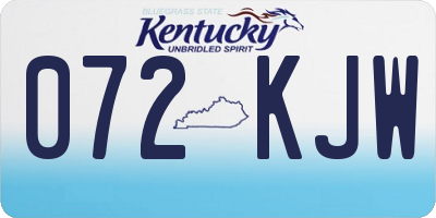 KY license plate 072KJW