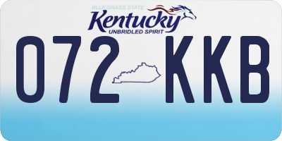 KY license plate 072KKB