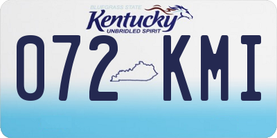 KY license plate 072KMI