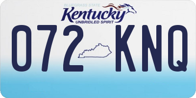 KY license plate 072KNQ