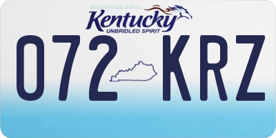 KY license plate 072KRZ