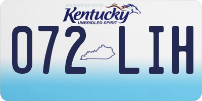 KY license plate 072LIH