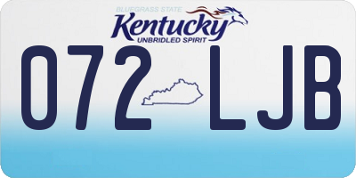 KY license plate 072LJB