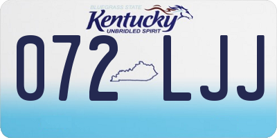 KY license plate 072LJJ