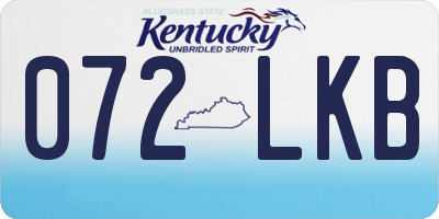 KY license plate 072LKB