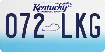 KY license plate 072LKG