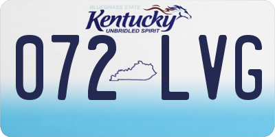 KY license plate 072LVG