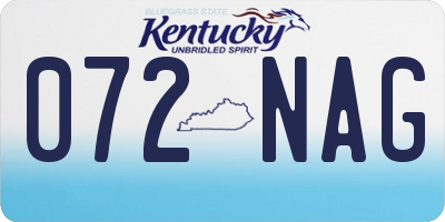 KY license plate 072NAG