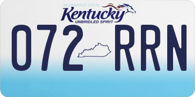 KY license plate 072RRN