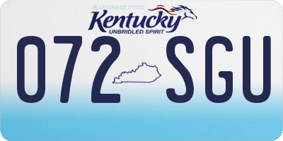 KY license plate 072SGU