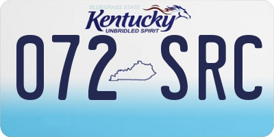 KY license plate 072SRC