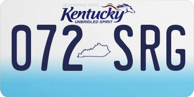 KY license plate 072SRG