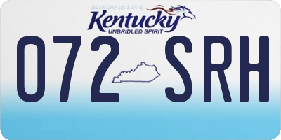 KY license plate 072SRH