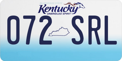 KY license plate 072SRL