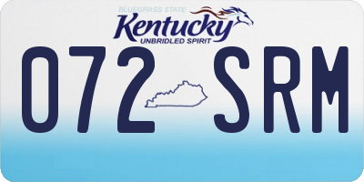 KY license plate 072SRM