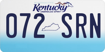 KY license plate 072SRN
