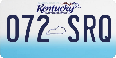 KY license plate 072SRQ