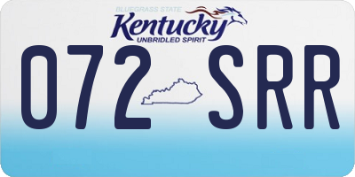 KY license plate 072SRR