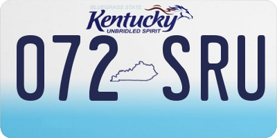 KY license plate 072SRU