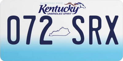 KY license plate 072SRX