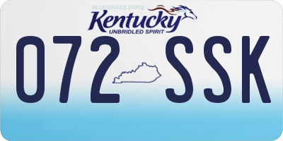 KY license plate 072SSK