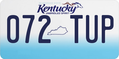 KY license plate 072TUP