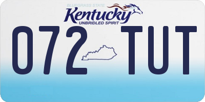 KY license plate 072TUT