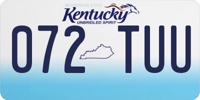KY license plate 072TUU
